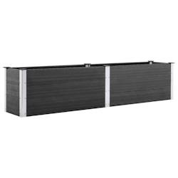 Helloshop26 - Jardinière lit surélevé plantes fleurs jardin 250 x 50 x 54 cm WPC gris 02_0001026 - gris Bois massif 3000073731532