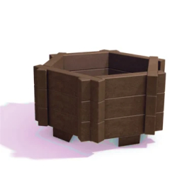 Jardinière Hexa en plastique recyclé