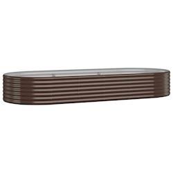Helloshop26 - Jardinière bac lit surélevé plantes fleurs terrasse jardin de jardin acier enduit de poudre marron 02_0039562 - marron acier 30002185