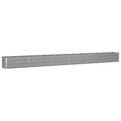 Helloshop26 - Jardinière moderne polyvalente 480 x 50 x 45 cm en acier galvanisé gris clair 02_0059205 - gris acier 3000241002600