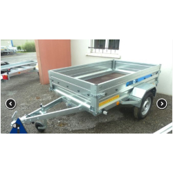 Remorque légère Tempo - benne robuste 750 kg - ridelles démontables et rabattables