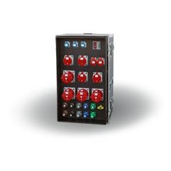 115-01-687 - Coffret de distribution avec prises de courant pour rack 19″ - Indu Electric - Entrée Powerlock et fusible principal MCCB 400A