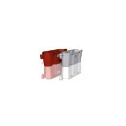 Barrière de chantier séparateur de voie empilable K16 - rouge - Réflecteurs et normes NF P 98 453/454