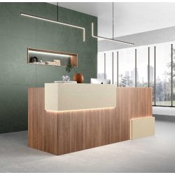 Banque d'accueil lumineuse Mitis - Dellarovere - Non, Noyer / Beige, 305