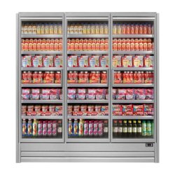 Vitrine verticale froid positif 3 portes Bonnet Névé EPTA Multifresh 3P/187 Modular P88cm (%IN1-1C-205...)