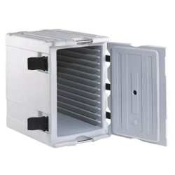 Conteneur isotherme AF12 - 90 L - Bleu - Chargement latéral - Dimensions 440x665x650 mm
