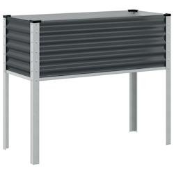 Helloshop26 - Jardinière bac lit surélevé plantes fleurs terrasse jardin 100 x 41 x 90 cm acier anthracite 02_0037271 02_0037271 - acier 3000214042435