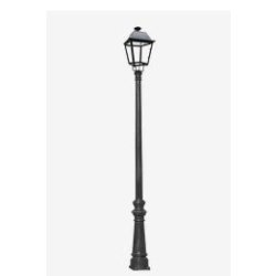 Mât classique Villa ICVI32 - Base en fonte - Finition noir mat - Raccord femelle GAZ ¾”