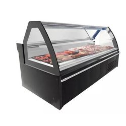 Vitrine Kangar vitres bombées KANG13VB - plan d'exposition 820mm en inox aisi 304, froid ventilé, dégivrage naturel, longueur 130/200/260cm