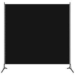 Décoshop26 - Séparateur de pièce cloison pliable 175 x 180 cm tissu noir DEC031165 - noir 3000258318985