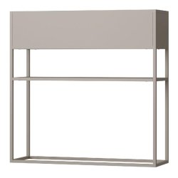 Helloshop26 - Porte-plantes style intemportel support surélevé avec étagère 80 x 80 x 25 cm gris clair - gris acier 3000225184551