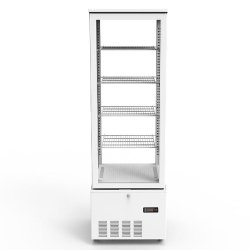 Vaiotec Vitrine réfrigérée TOPLINE à 4 compartiments / 237 litres « blanche », 515 x 553 mm - blanc inox 10589