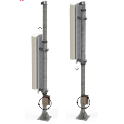 Mâts coulissants Mât-HIAS - Solution coulissante pour antennes 4G - Maintenance sécurisée au sol