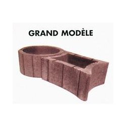 Murs de personne grand modèle - éléments préfabriqués pour mur de soutènement - format 100x25 cm Ø 54 cm - poids 92 kg/pce