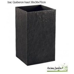 Bac carré haut en béton ciré quiberon - 017354-taille 1