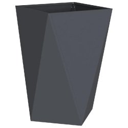 Helloshop26 - Jardinière moderne pour extérieur 50 x 50 x 75 cm style épuré jardin terrasse en acier anthracite 02_0053038 02_0053038 - acier 3000