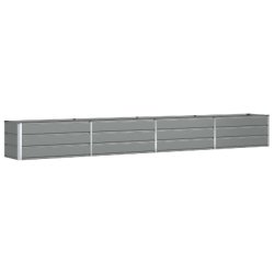 Helloshop26 - Jardinière moderne robuste extérieure design industriel 480 x 50 x 45 cm en acier galvanisé gris clair 02_0059202 - gris acier 300024