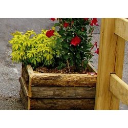 Jardinières et bacs potagers en châtaignier - rectangulaires et carrés - avec ou sans fond