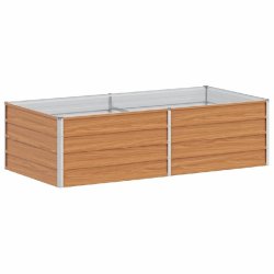 Helloshop26 - Jardinière surélevée industrielle chic extérieur 160 x 80 x 45 cm en acier galvanisé marron clair 02_0059020 - marron acier 3000240