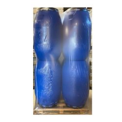 Palette de 8 fûts en plastique 225 L - ouverture totale - homologation ONU Y19 - alimentaire