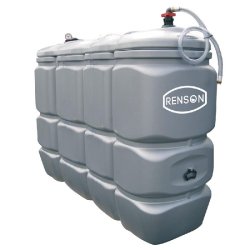 Cuve de stockage fuel fixe 2000L pré-équipée - PEHD double parois - Traitée anti-UV - Marque RENSON