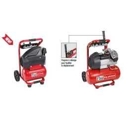 Compresseur à piston compact - Entraînement direct lubrifié - Puissance 2 à 4 HP - Réservoir 10 à 20 L