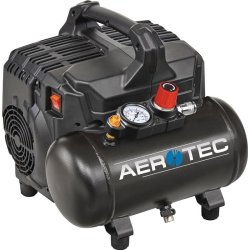 Compresseur sans huile Aerotec Supersil 6 - 105 l/min - 8 bar - 0,75 kW - 230 V - 50 Hz - 6 L - Réducteur de pression intégré
