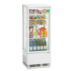 Vitrine réfrigérée positive - 98 L ou 235 L - Porte vitrée, réglage numérique et double vitrage