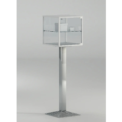 Vitrine standard sur pied 2-PFPVA - verre trempé, serrure et tablette amovible, hauteur 152 cm