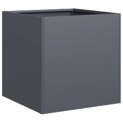 Helloshop26 - Jardinière moderne pour jardin balcon 40 x 40 x 40 cm design élégant profondeur en acier laminé à froid anthracite 02_0051453 02_00