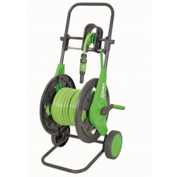 Devidoir tuyau d'arrosage 20m avec guide sur roues equipe ribimex