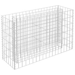 Helloshop26 - Jardinière lit surélevé plantes fleurs jardin à gabion acier galvanisé 90 x 30 x 60 cm 02_0001314 - acier 3000076841535