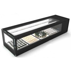 Vitrine réfrigérée spéciale sushi - Synergies - 6 bacs GN1/3×40 - 1320x380x300 mm - Température 0°C/+4°C