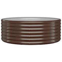 Helloshop26 - Jardinière bac lit surélevé plantes fleurs terrasse jardin de jardin acier enduit de poudre marron 02_0039543 - marron acier 30002185