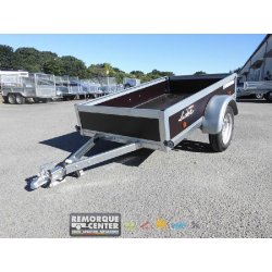 Remorque bagagère LIDER ECO - côtés bois - 1 essieu - PTAC : 500 Kg - 200 x 126 cm - Référence 33440E