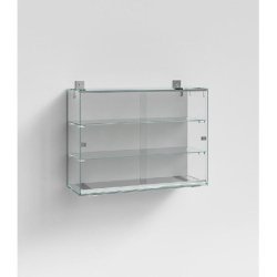Vitrine murale verre trempé portes coulissante 78x25x55 cm