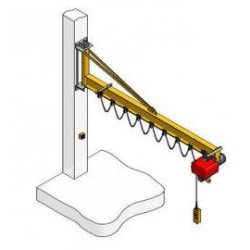 Potence murale type MTL - rotation manuelle 180° - capacité 80 à 2000 kg - portée 2 à 6 m