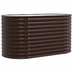 Helloshop26 - Jardinière surélevé moderne minimaliste extérieur 160 x 80 x 81 cm en acier marron 02_0058915 - marron acier 3000240844430