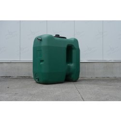 Cuve à eau de pluie rectangulaire aérienne - jumelable - 1000 litres - en PE durable et résistante aux UV