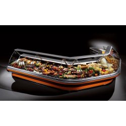 Vitrine réfrigérée pour boucherie, charcuterie et fromages - Ergo - Meubles canalisables avec inox AISI304 et options personnalisables