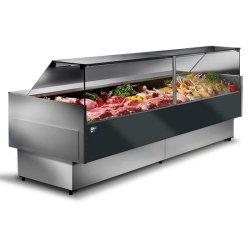 Vitrine réfrigérée ventilée à viande vitre verticale température +2/+5°c - BGD0016