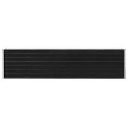 Helloshop26 - Jardinière 320 x 40 x 77 cm acier galvanisé anthracite 02_0000800 - acier 3000071331536