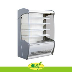 Vitrine libre service à 4 étagères - AEF - Température 0°C +6°C - Réfrigération électronique - Produits frais, boucherie et charcuterie