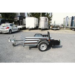 Remorque à 3 rails pour le transport de 3 motos, cross, sportive, de gamme petite et moyenne cylindrée - erde - ch751 pack 3 rails