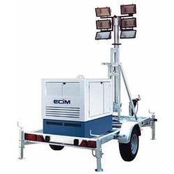 Remorque d'éclairage mobile RMPE 9000 - 6x1500W - Mât 9m - PTAC 1300 kg