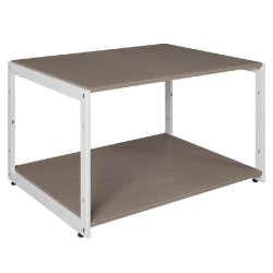 Table de présentation Cage blanc 105x80x60cm noyer foncé