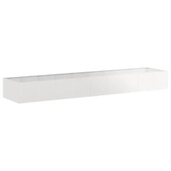 Helloshop26 - Jardinière design moderne extérieure 360 x 80 x 40 cm robuste avec fond ouvert en acier inoxydable 02_0051553 - vert inox 3000236975766