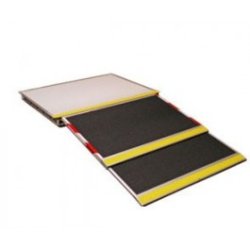 Rampe PMR encastrable extra-plate à déplier électriquement - longueur ajustable de 80 à 130 cm