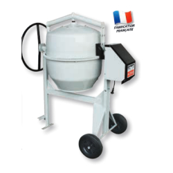 Bétonnière BI175F - moteur monophasé 850W - cuve 160L - malaxage 140L - couronne et pignon en fonte