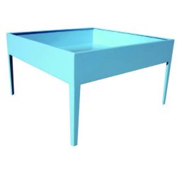 Jardinière sur pied - Papotage - Inox thermolaqué avec dimensions variées et fixation au sol